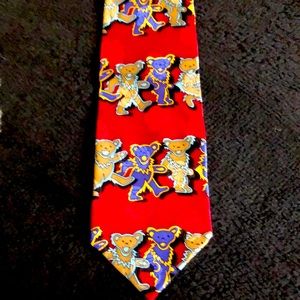 Grateful Dead “Dancin’ Bears” silk necktie
